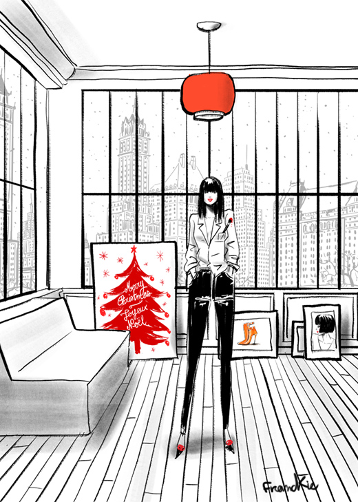 illustration-christmas-tree-joyeux-noel-new-york-neige-snow-loft-atelier-peintre
